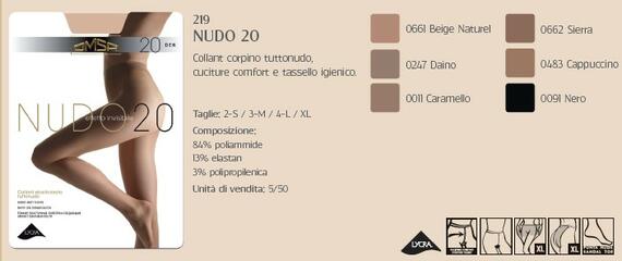- 219OM COLLANT DONNA LYCRA 219 NUDO 20